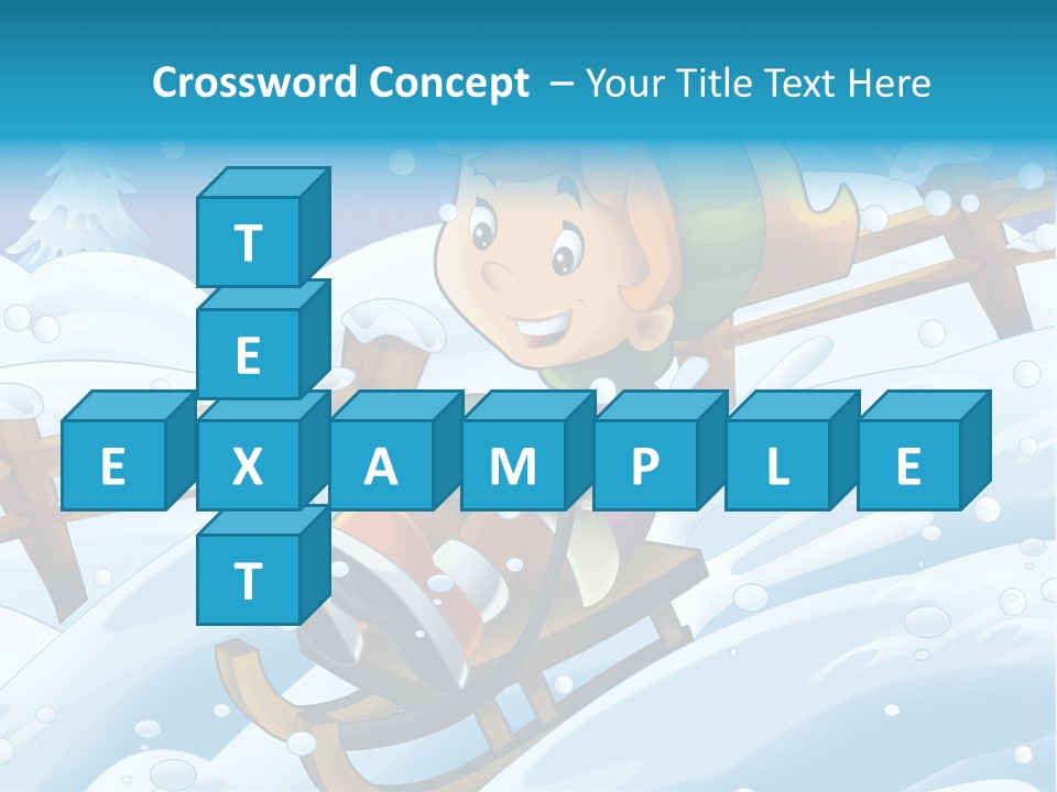 Preteen Sledge Smile PowerPoint Template