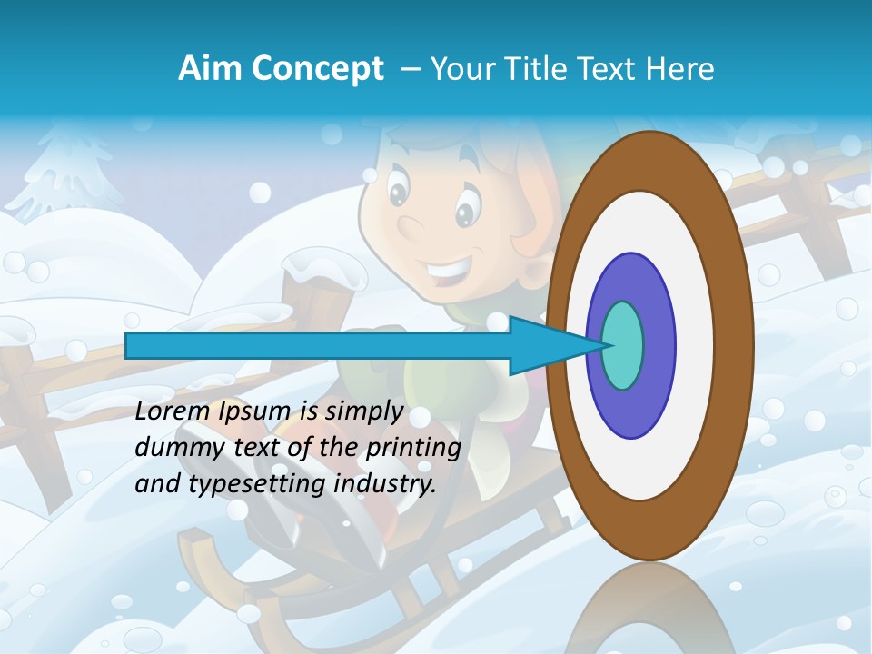 Preteen Sledge Smile PowerPoint Template