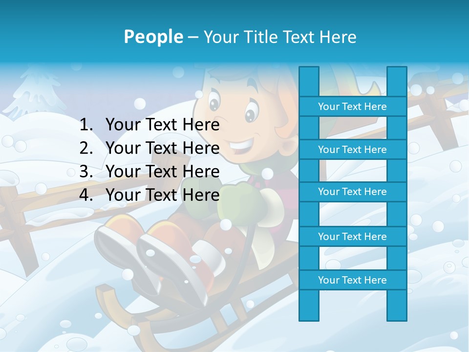 Preteen Sledge Smile PowerPoint Template