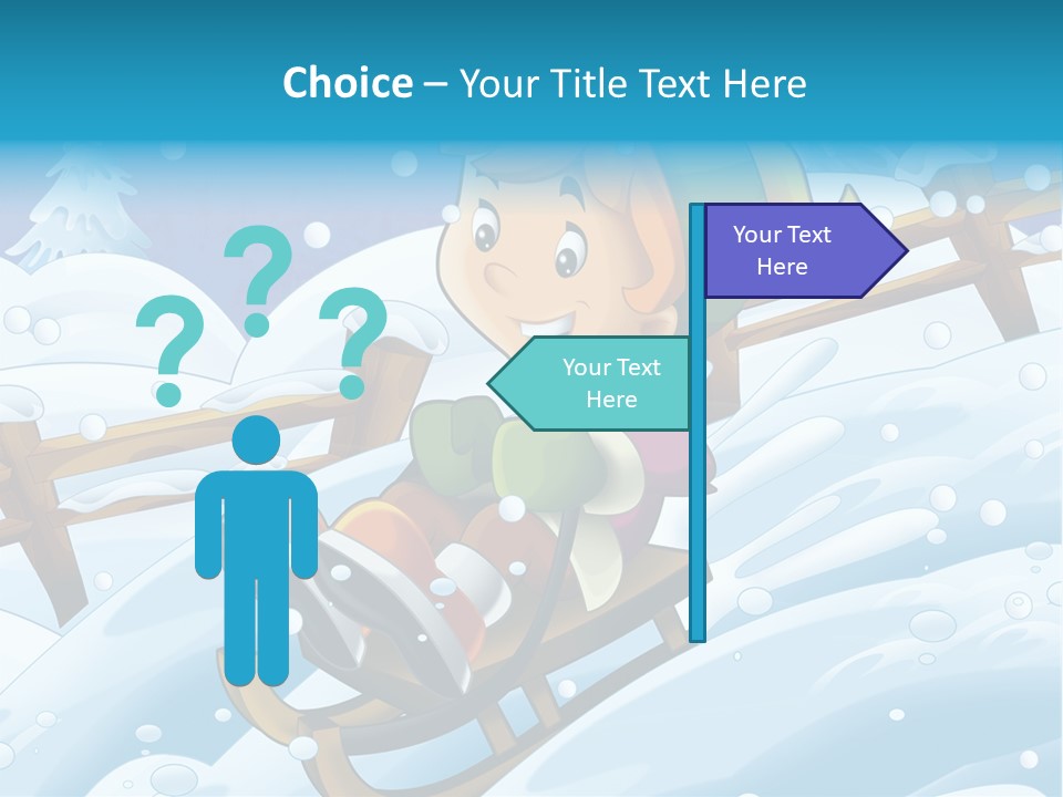 Preteen Sledge Smile PowerPoint Template