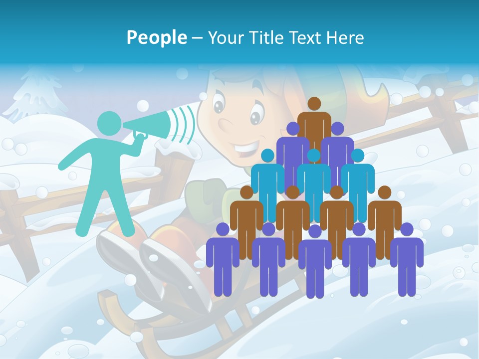 Preteen Sledge Smile PowerPoint Template