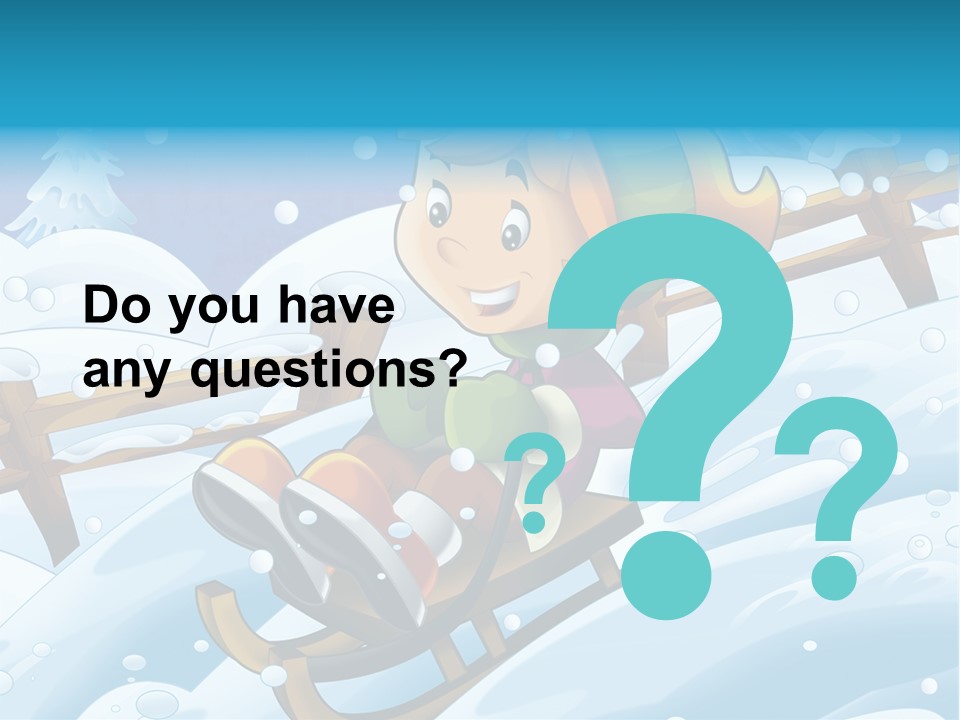 Preteen Sledge Smile PowerPoint Template