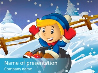 Snowy Time Youth PowerPoint Template