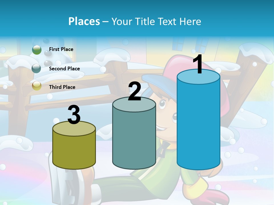 Kid Sleigh Fun PowerPoint Template