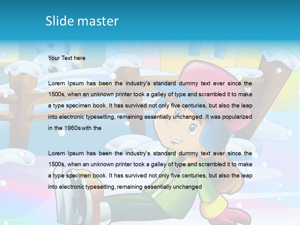 Kid Sleigh Fun PowerPoint Template