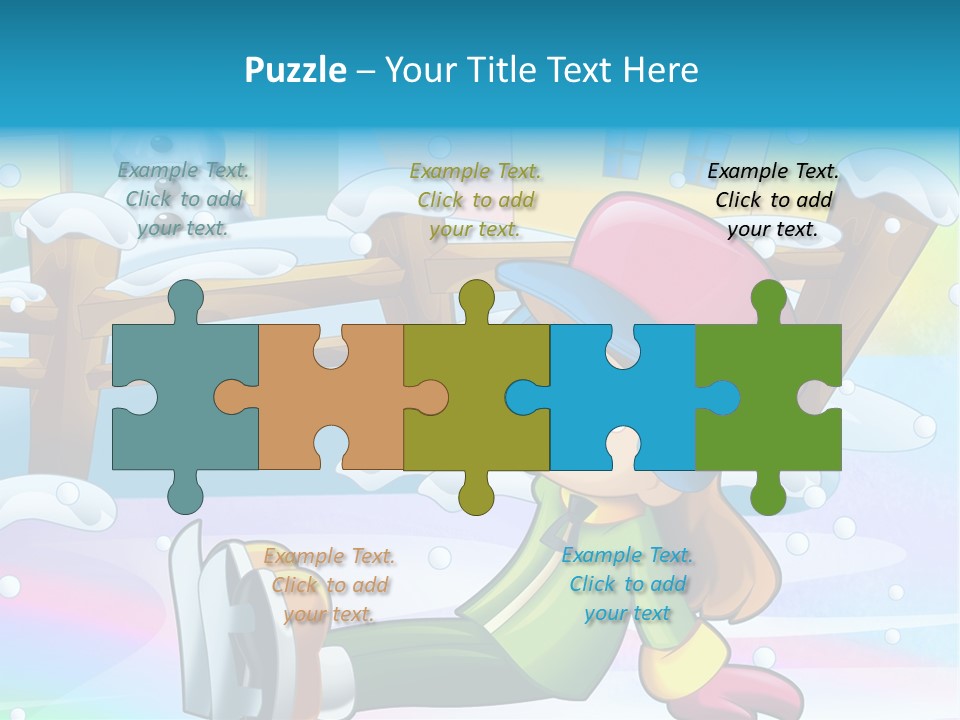 Kid Sleigh Fun PowerPoint Template