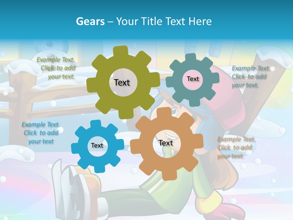 Kid Sleigh Fun PowerPoint Template