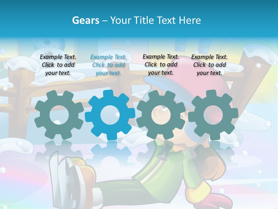 Kid Sleigh Fun PowerPoint Template