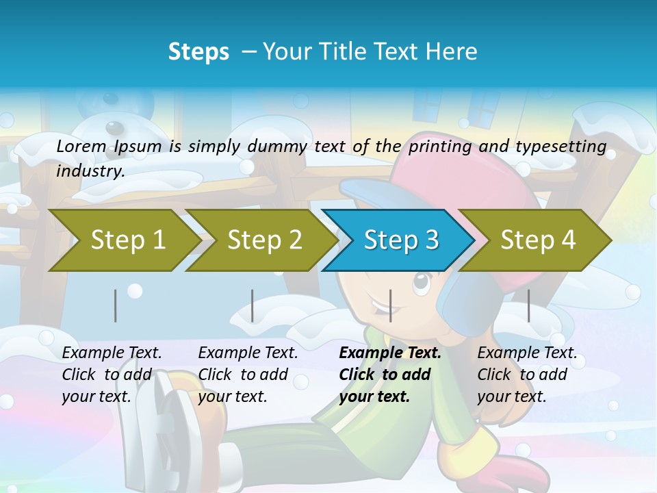 Kid Sleigh Fun PowerPoint Template