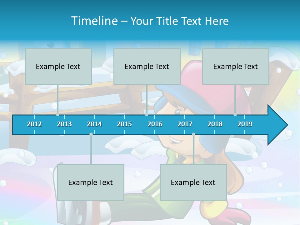 Kid Sleigh Fun PowerPoint Template