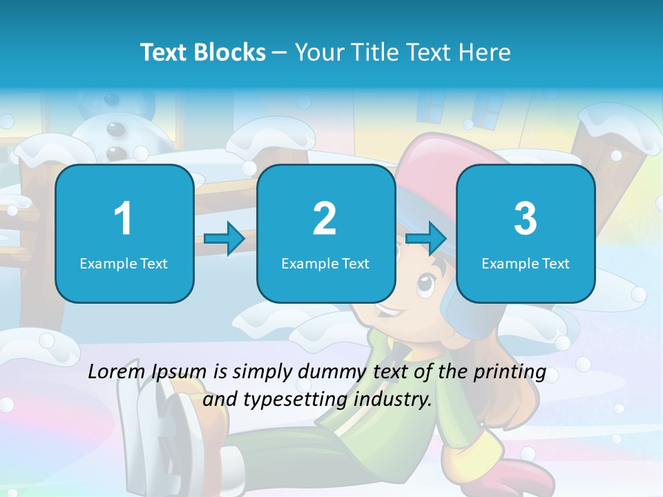 Kid Sleigh Fun PowerPoint Template