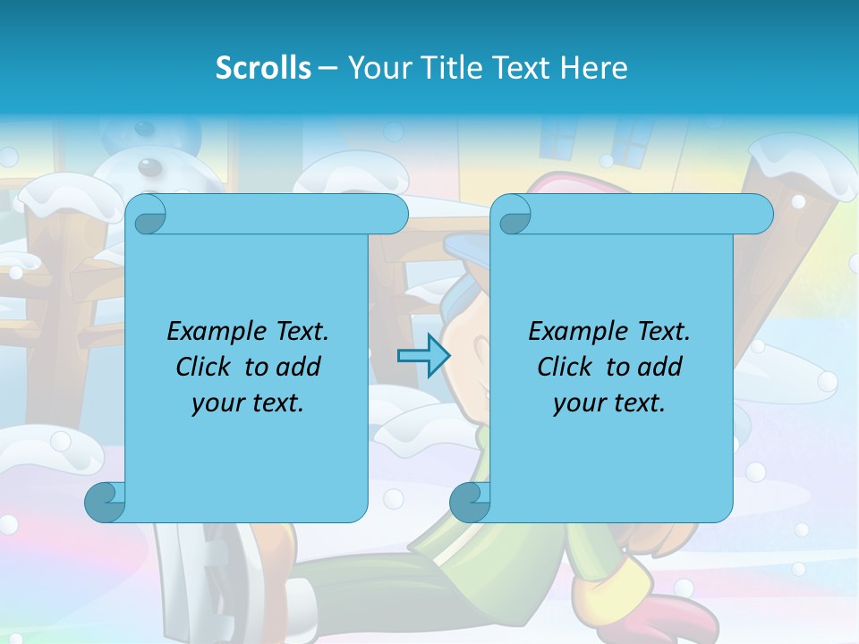 Kid Sleigh Fun PowerPoint Template
