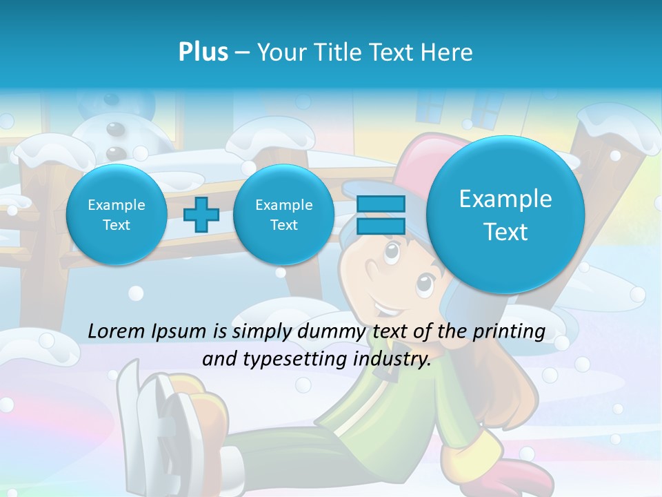 Kid Sleigh Fun PowerPoint Template