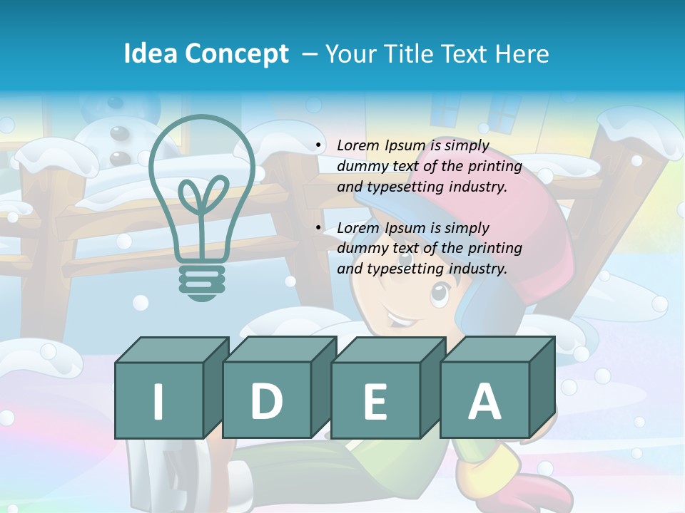 Kid Sleigh Fun PowerPoint Template