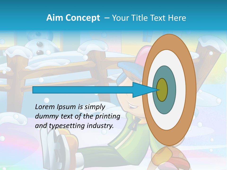 Kid Sleigh Fun PowerPoint Template