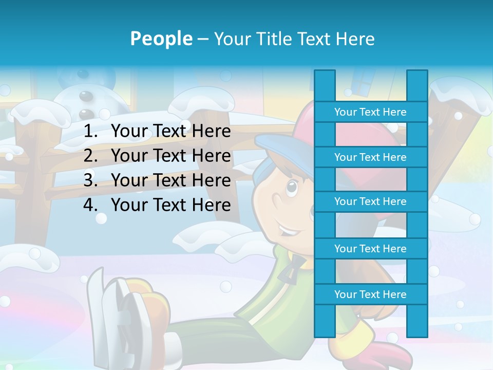 Kid Sleigh Fun PowerPoint Template