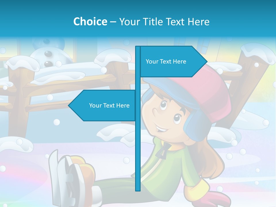 Kid Sleigh Fun PowerPoint Template