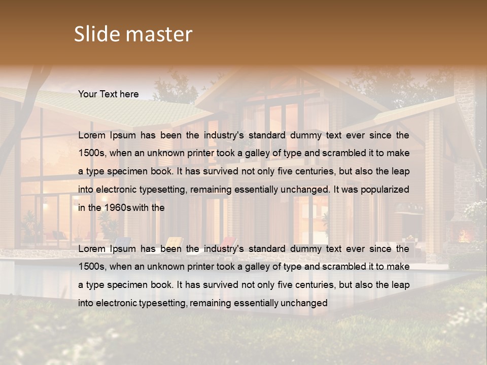 Construction Tree Grass PowerPoint Template