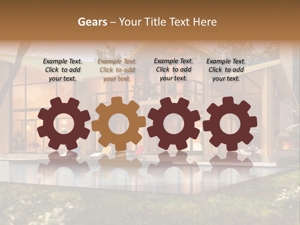 Construction Tree Grass PowerPoint Template