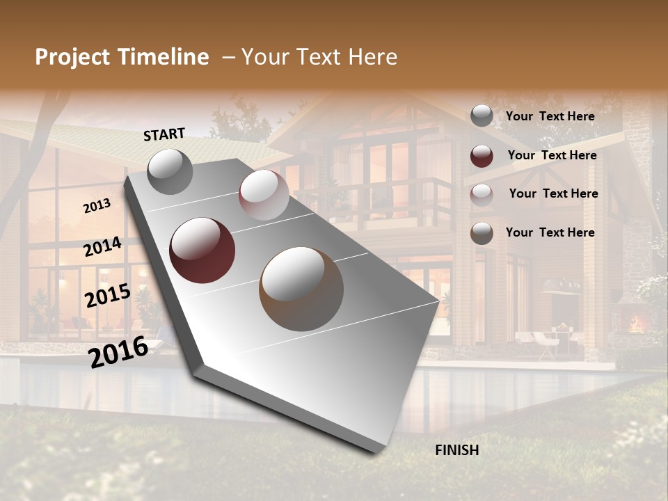 Construction Tree Grass PowerPoint Template