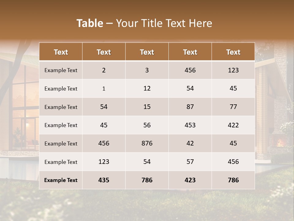 Construction Tree Grass PowerPoint Template