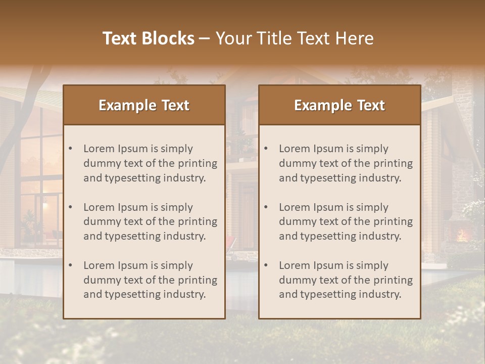 Construction Tree Grass PowerPoint Template