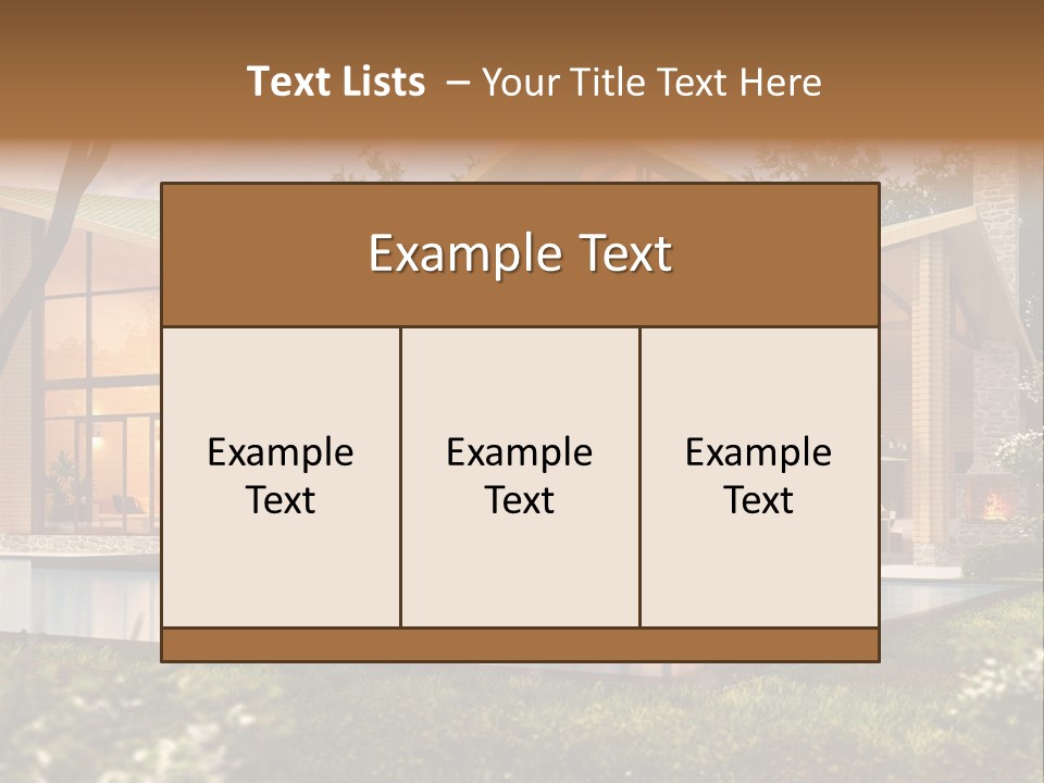 Construction Tree Grass PowerPoint Template