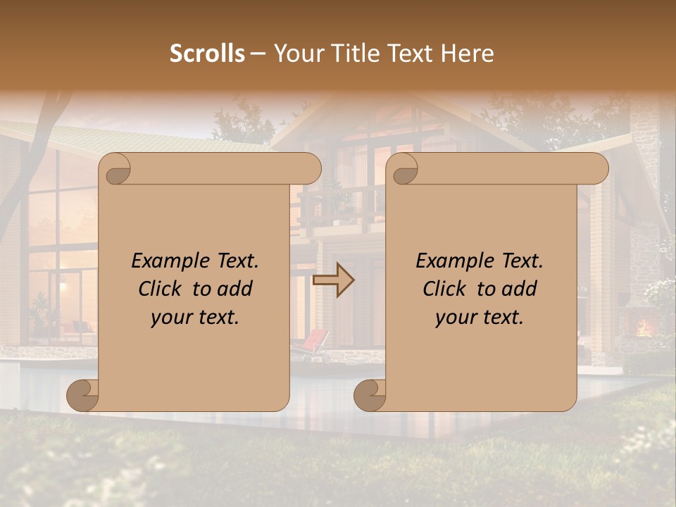 Construction Tree Grass PowerPoint Template