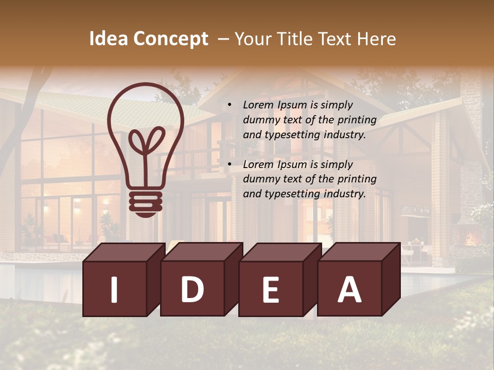 Construction Tree Grass PowerPoint Template