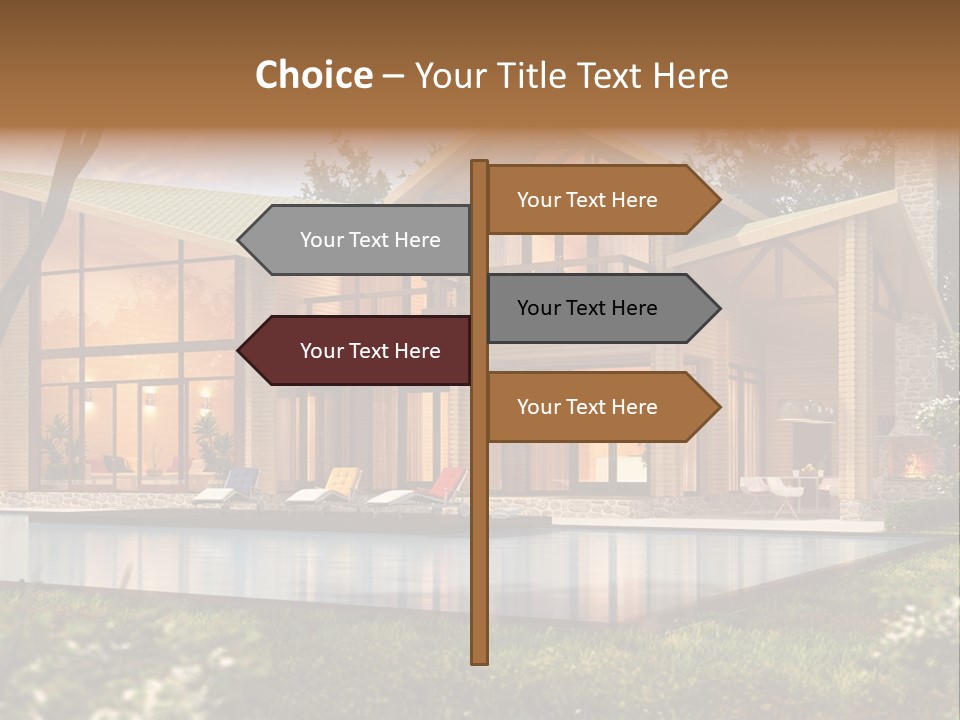 Construction Tree Grass PowerPoint Template