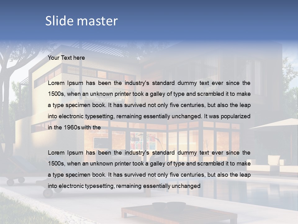 Modern House Board PowerPoint Template