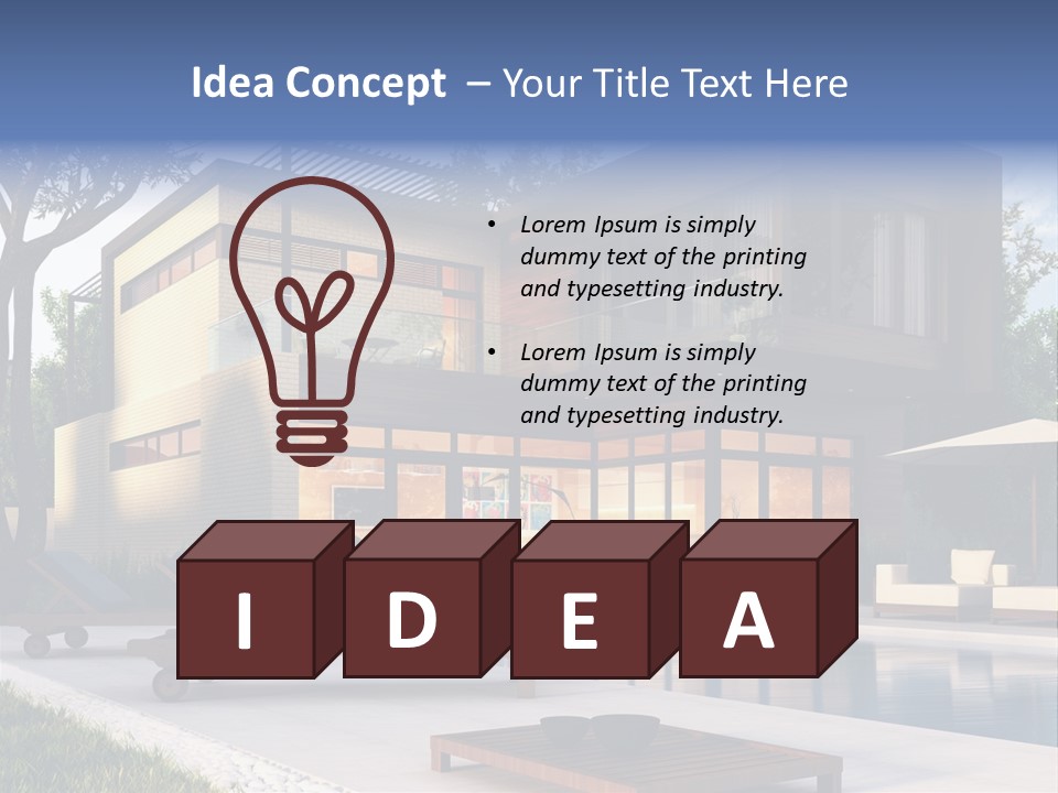 Modern House Board PowerPoint Template