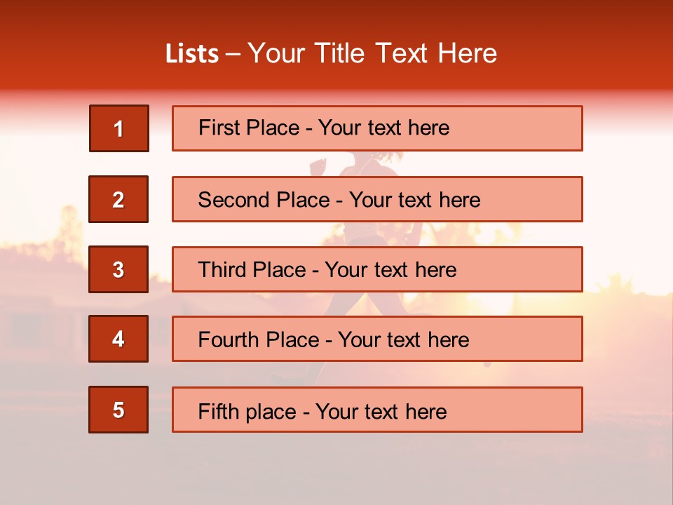 Active Road Workout PowerPoint Template