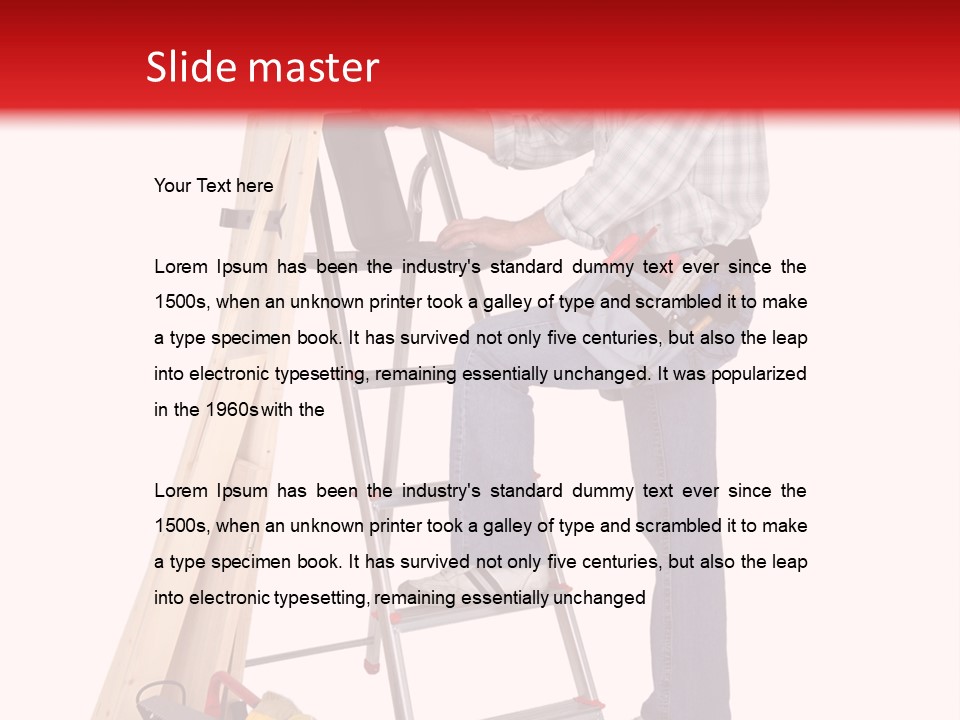 Caucasian Work Indoors PowerPoint Template