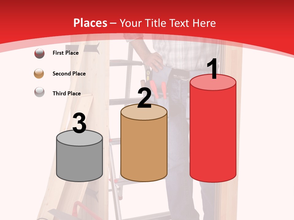 White Pliers Screw PowerPoint Template