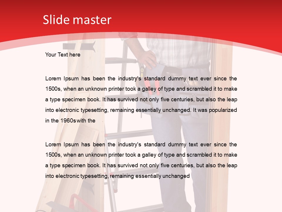 White Pliers Screw PowerPoint Template