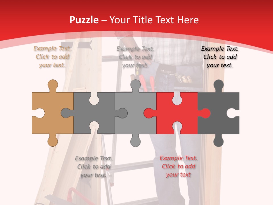 White Pliers Screw PowerPoint Template