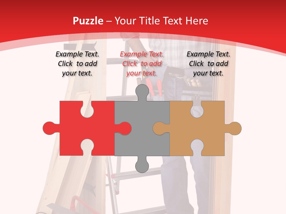 White Pliers Screw PowerPoint Template