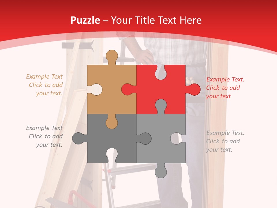 White Pliers Screw PowerPoint Template