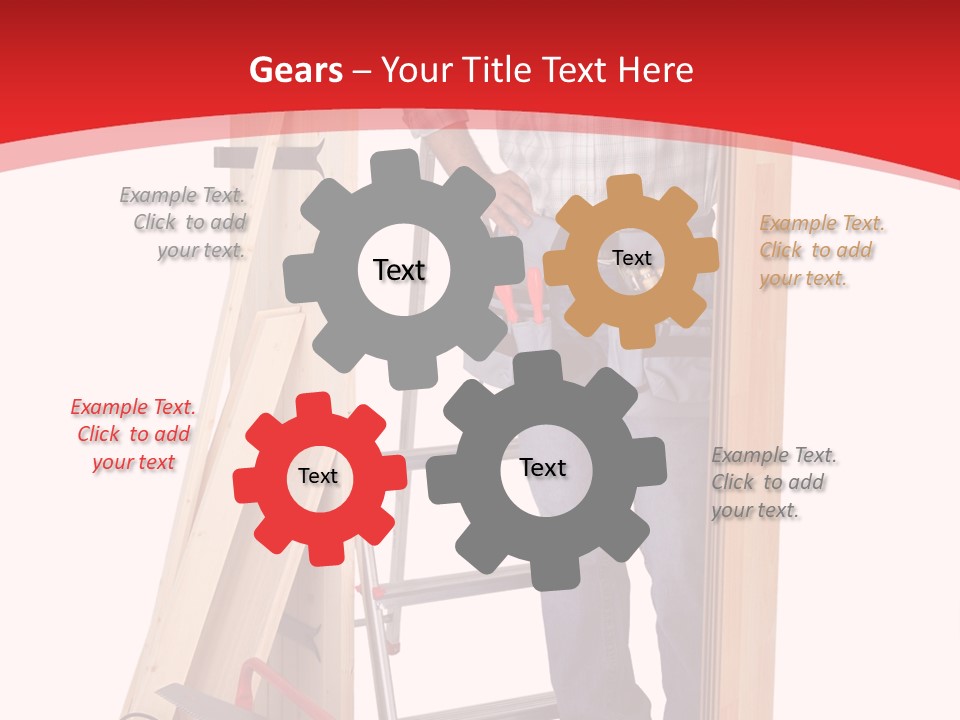 White Pliers Screw PowerPoint Template