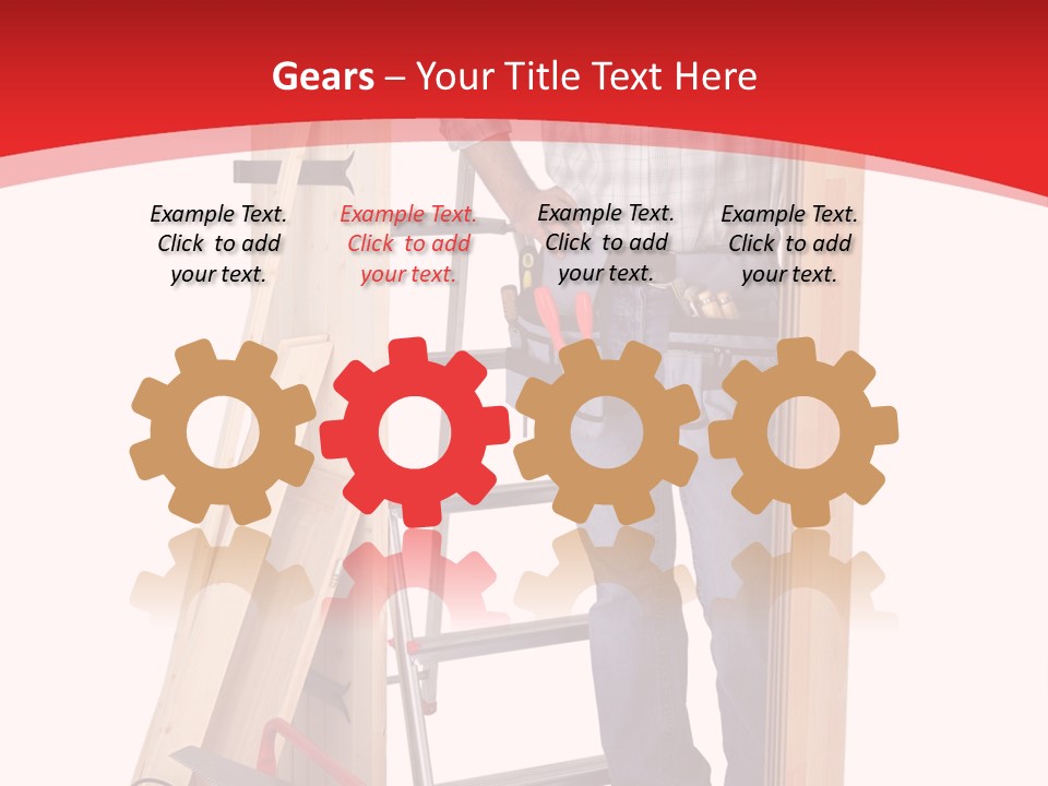 White Pliers Screw PowerPoint Template