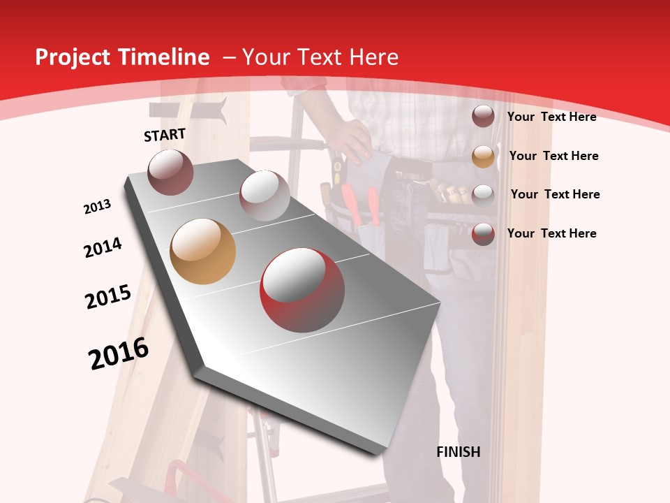 White Pliers Screw PowerPoint Template