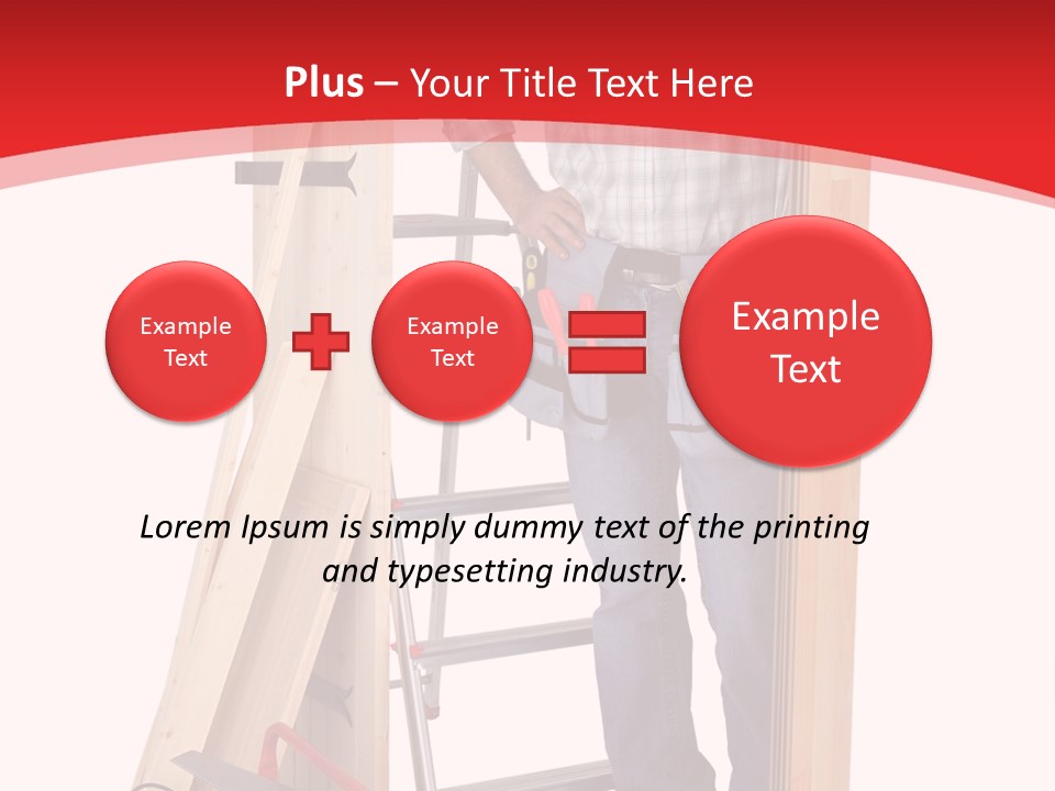White Pliers Screw PowerPoint Template