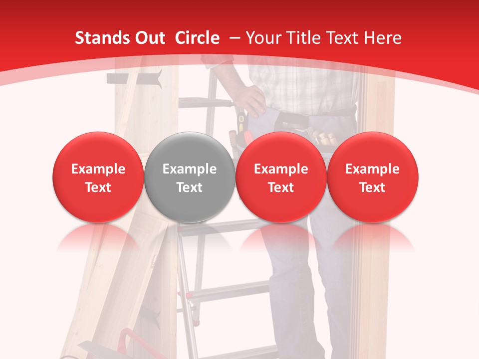 White Pliers Screw PowerPoint Template