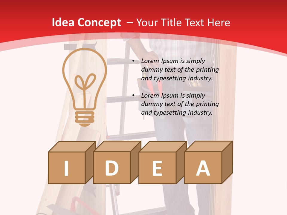 White Pliers Screw PowerPoint Template