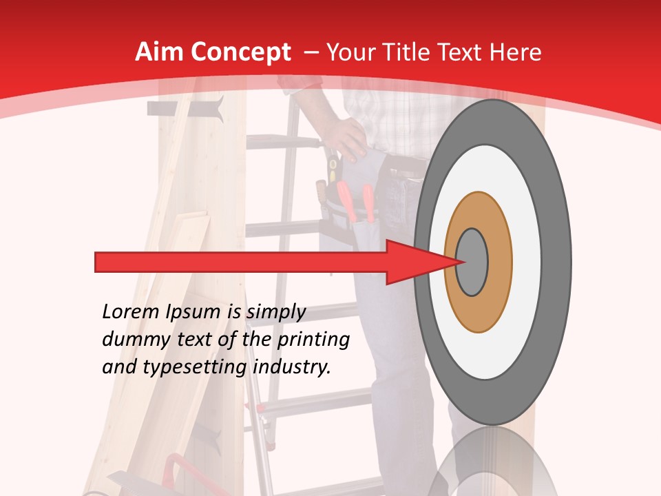 White Pliers Screw PowerPoint Template