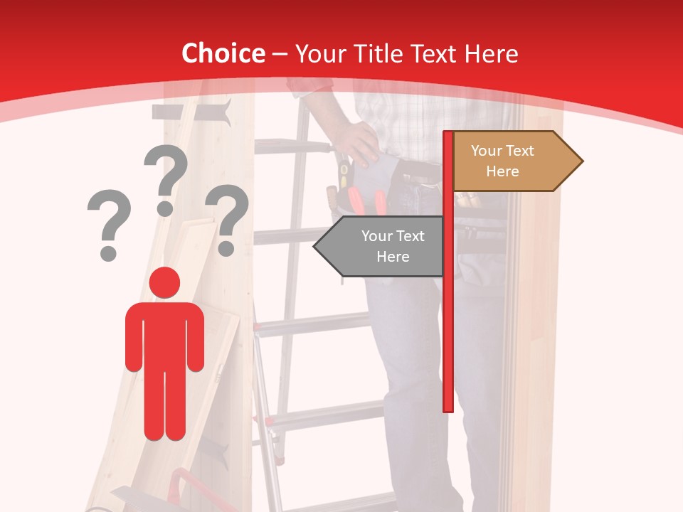 White Pliers Screw PowerPoint Template