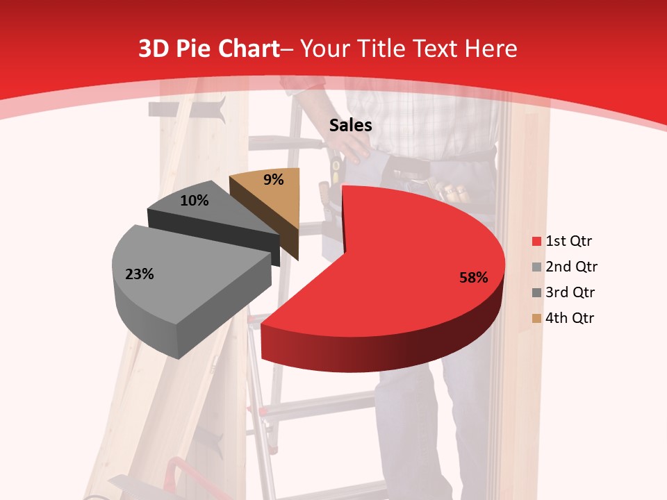 White Pliers Screw PowerPoint Template