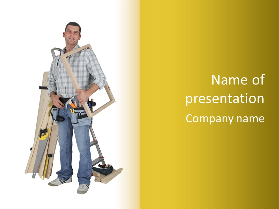 Builder Man Occupation PowerPoint Template