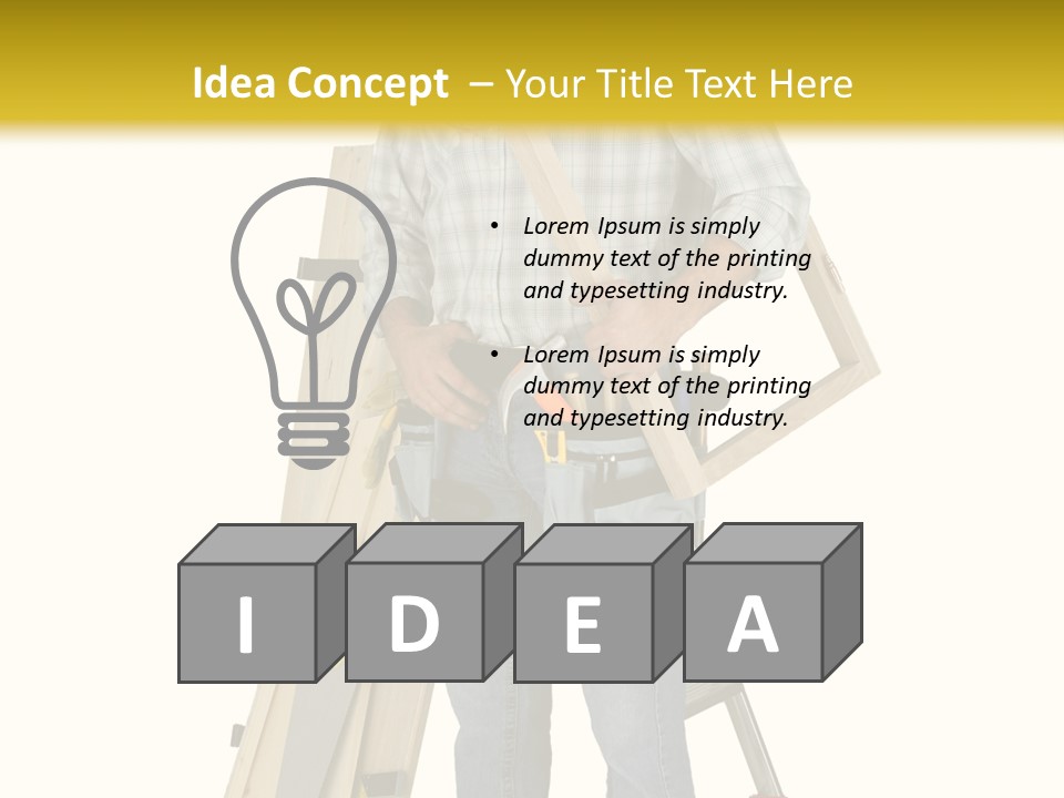 Builder Man Occupation PowerPoint Template